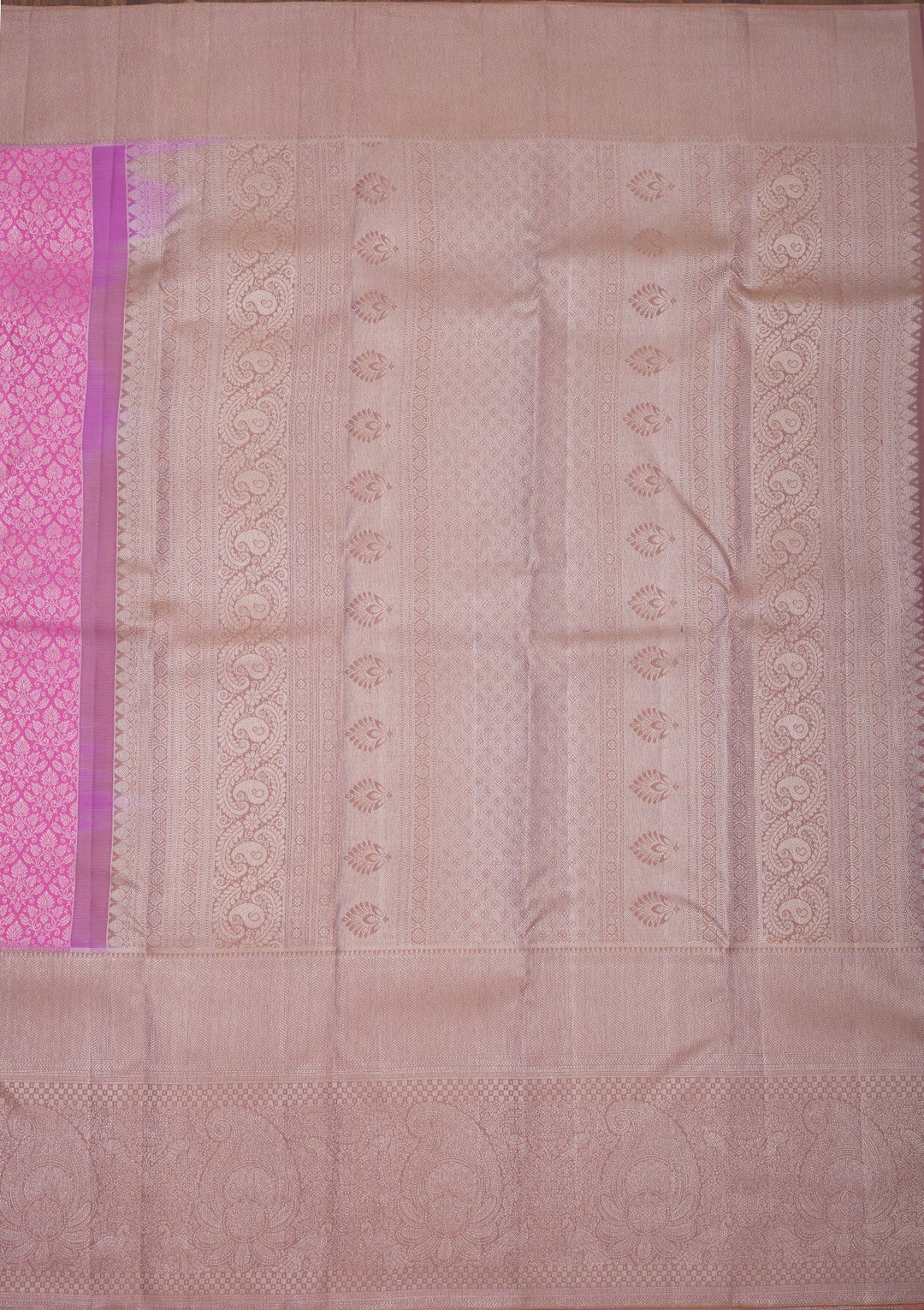 Mauve Zariwork Pure Silk Saree-Koskii