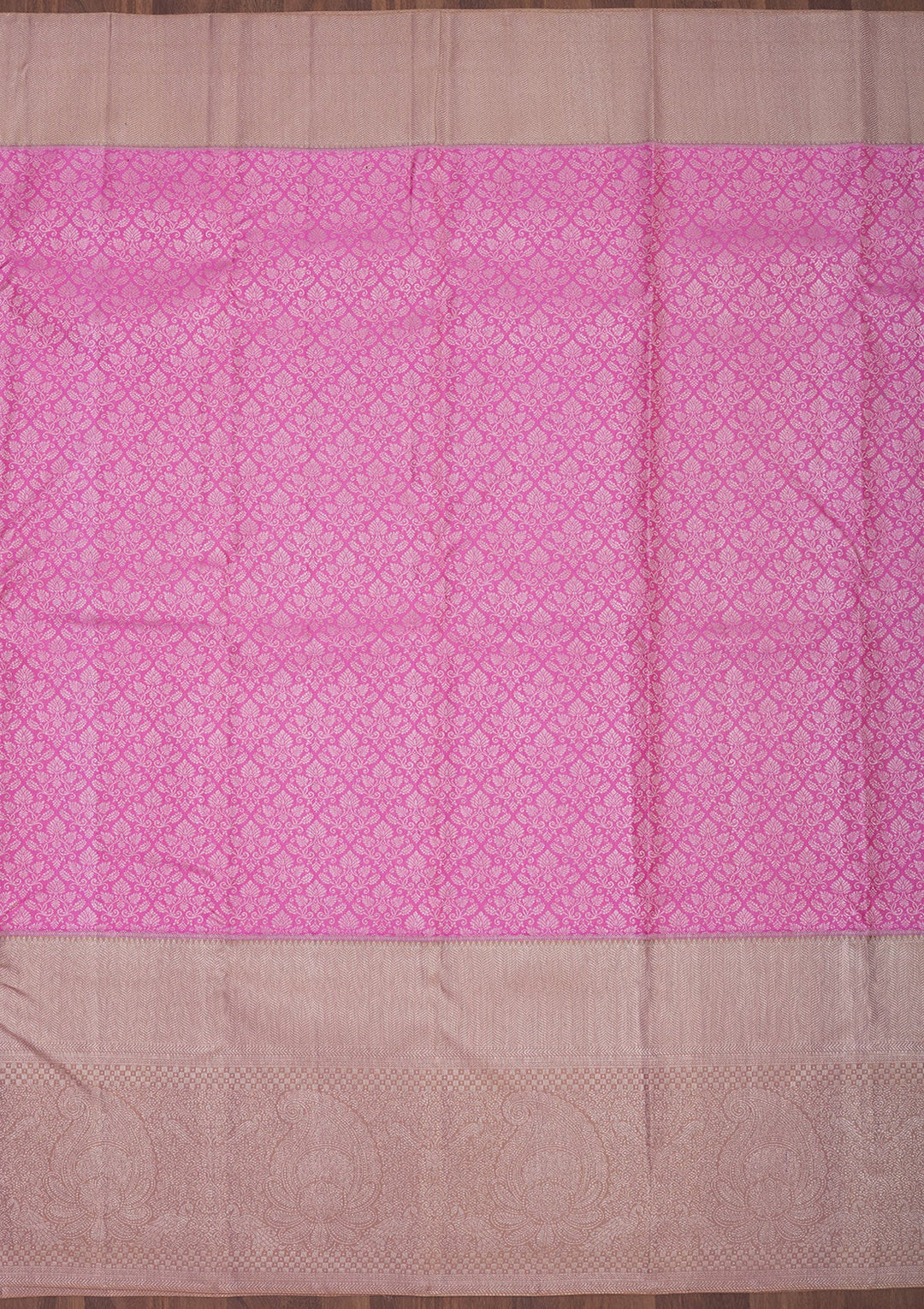 Mauve Zariwork Pure Silk Saree-Koskii