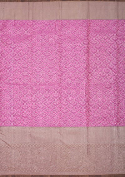 Mauve Zariwork Pure Silk Saree-Koskii
