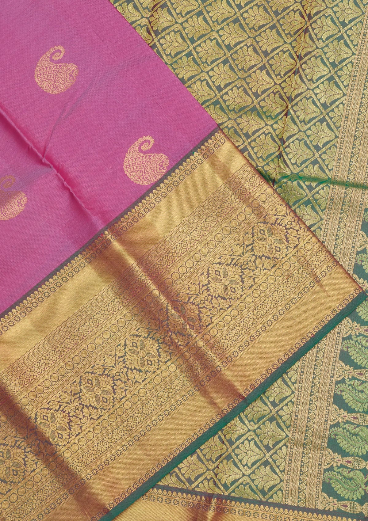 Mauve Zariwork Pure Silk Saree-Koskii