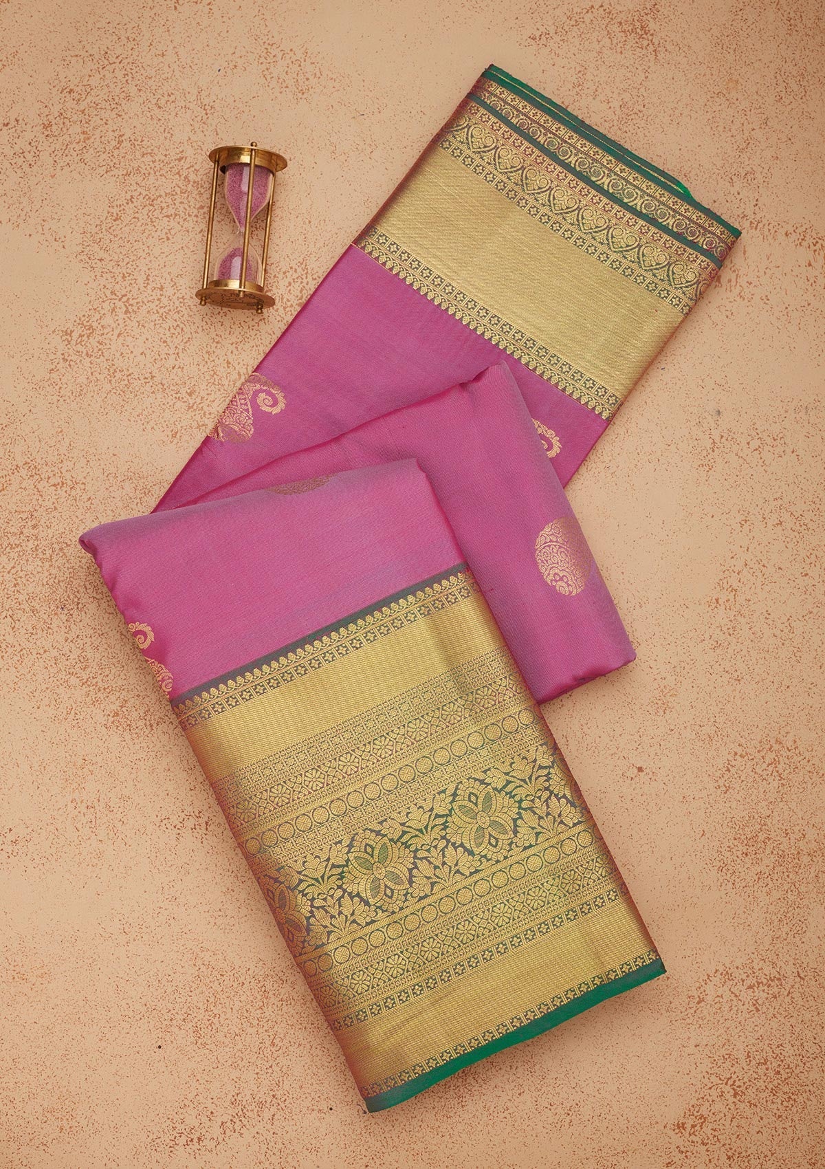 Mauve Zariwork Pure Silk Saree-Koskii