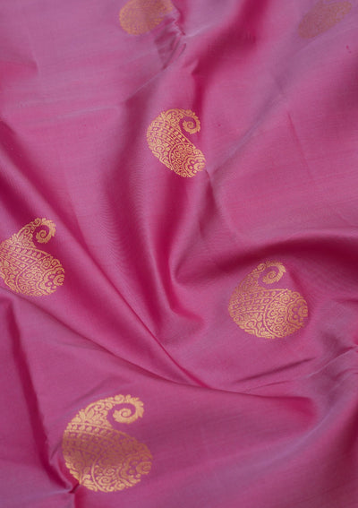 Mauve Zariwork Pure Silk Saree-Koskii