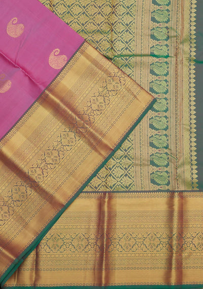 Mauve Zariwork Pure Silk Saree-Koskii