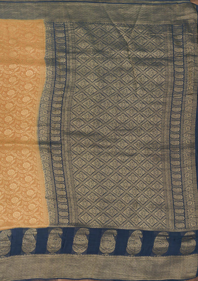 Mauve Zariwork Pure Silk Saree-Koskii