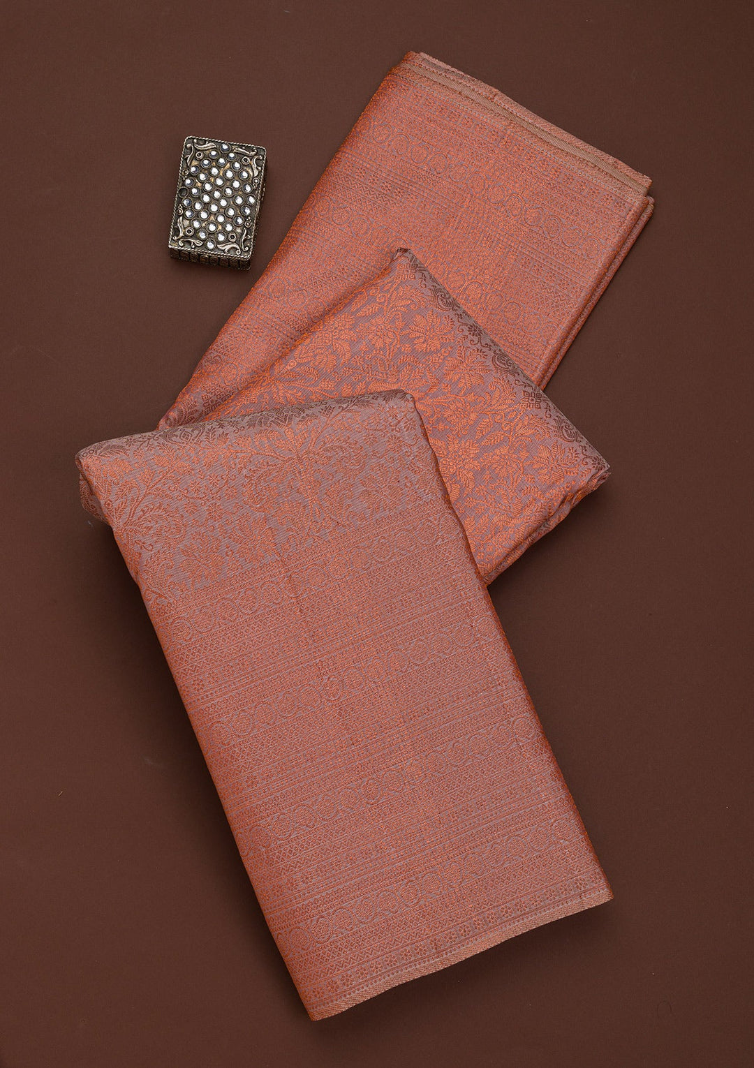 Mauve Zariwork Pure Silk Saree-Koskii