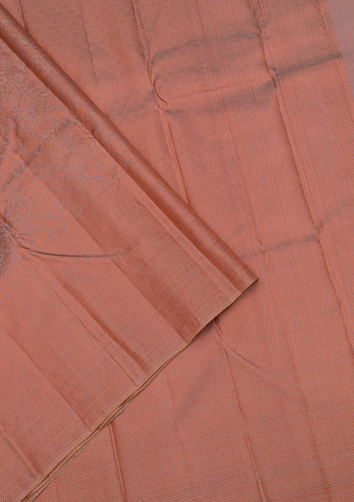 Mauve Zariwork Pure Silk Saree-Koskii