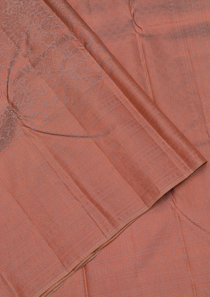 Mauve Zariwork Pure Silk Saree-Koskii