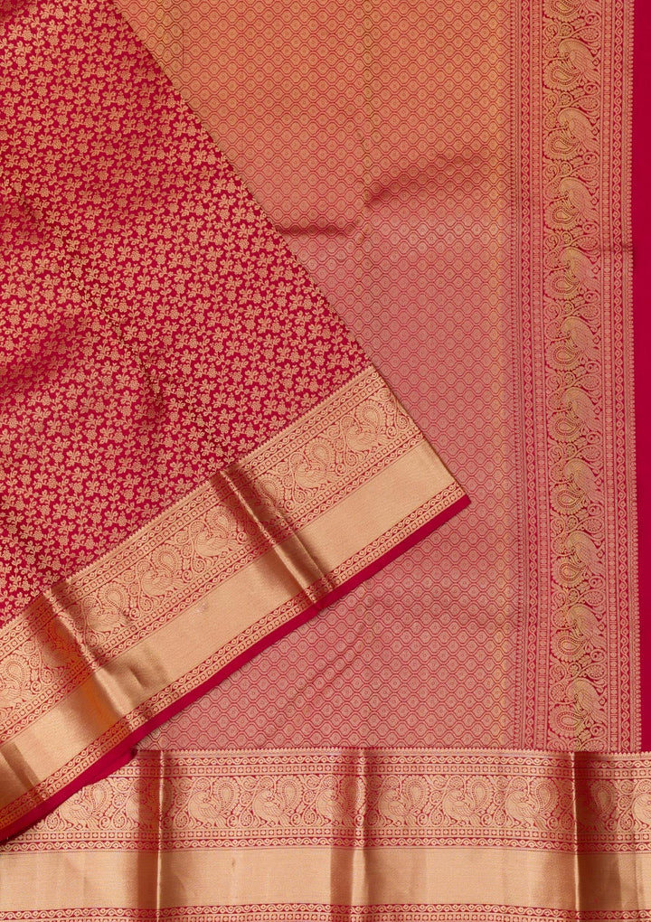 Mauve Zariwork Pure Silk Saree-Koskii