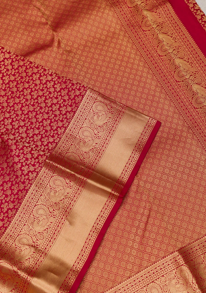 Mauve Zariwork Pure Silk Saree-Koskii