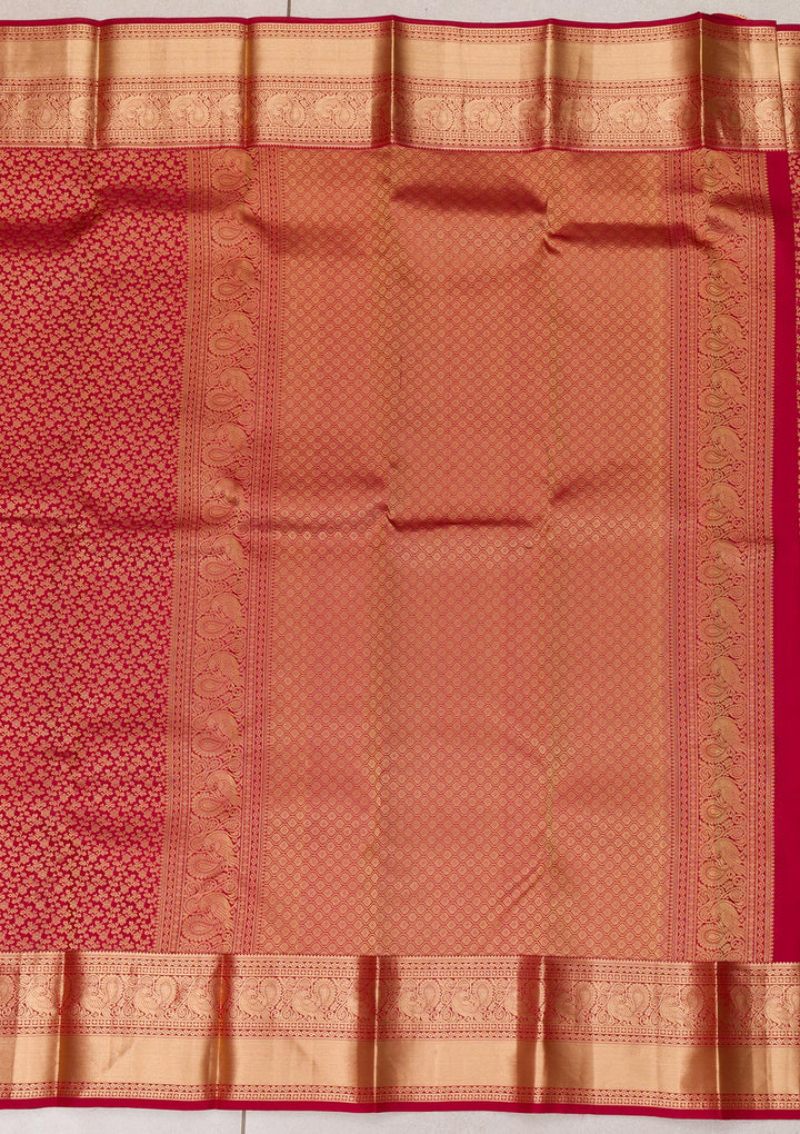 Mauve Zariwork Pure Silk Saree-Koskii