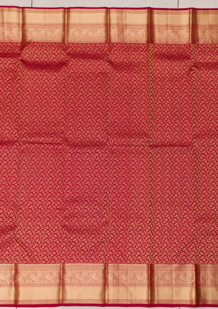 Mauve Zariwork Pure Silk Saree-Koskii