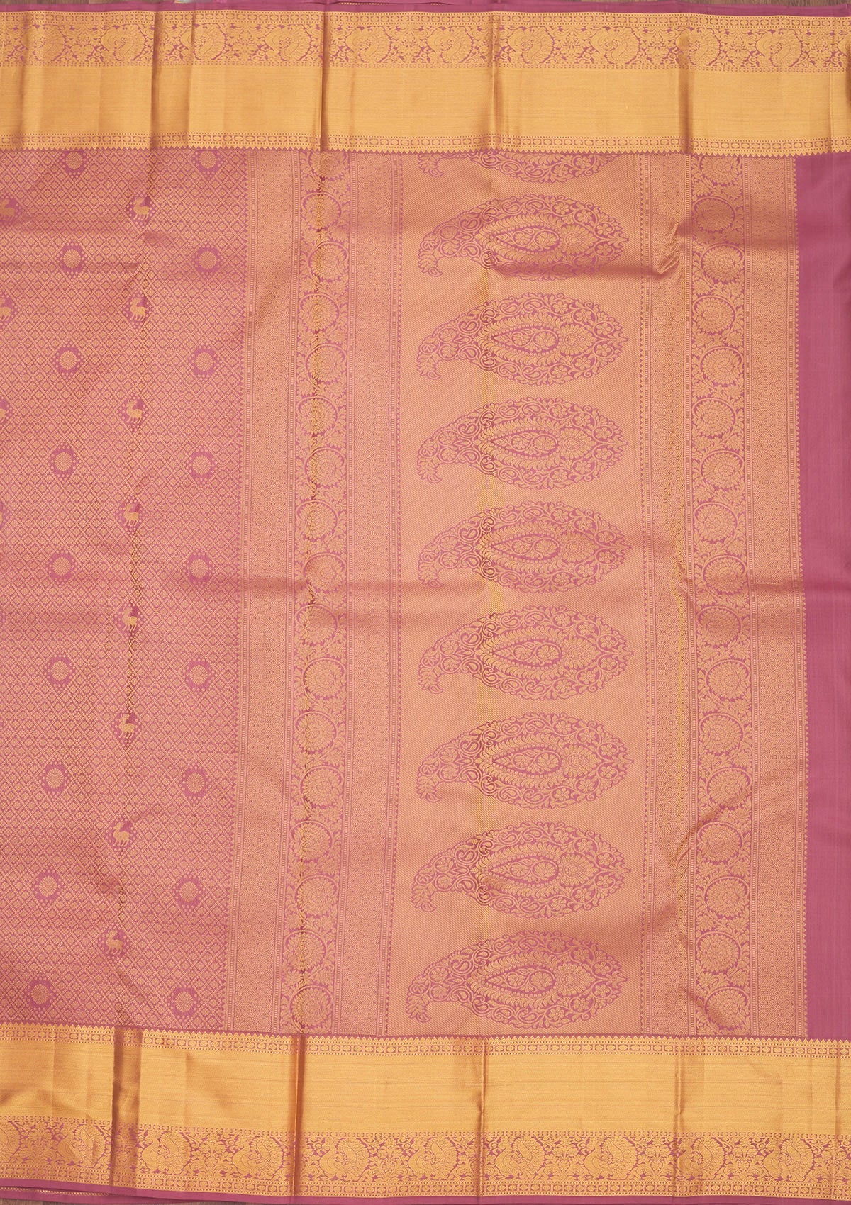 Mauve Zariwork Pure Silk Saree