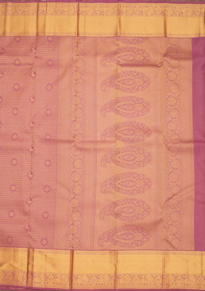 Mauve Zariwork Pure Silk Saree