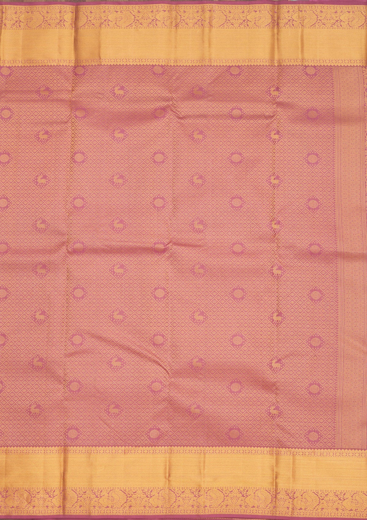 Mauve Zariwork Pure Silk Saree