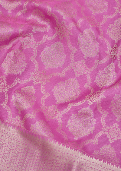 Mauve Zariwork Pure Silk Saree