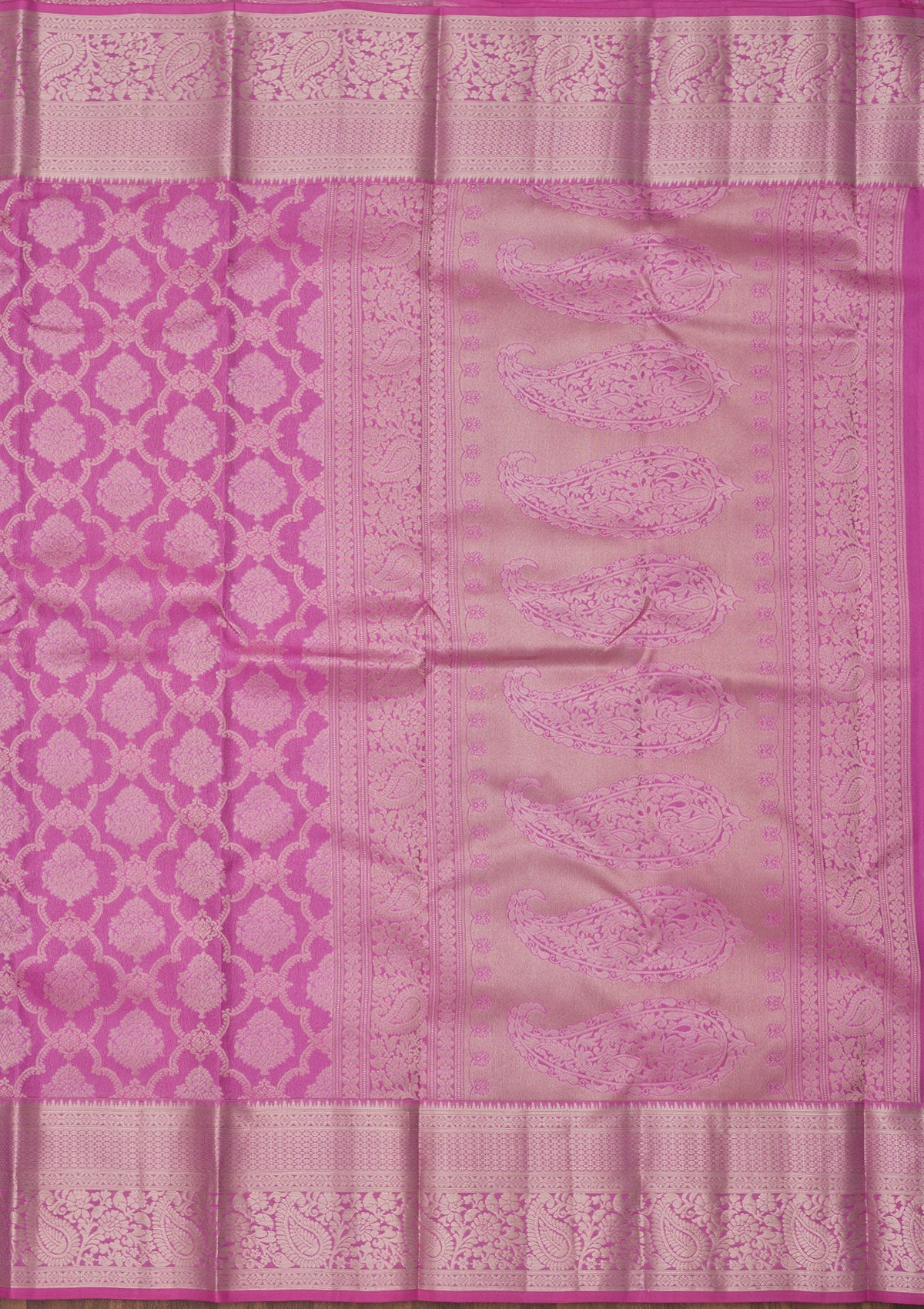 Mauve Zariwork Pure Silk Saree