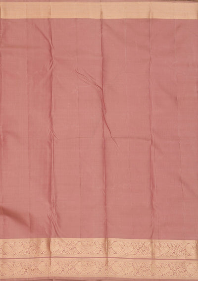 Mauve Zariwork Pure Silk Saree-Koskii