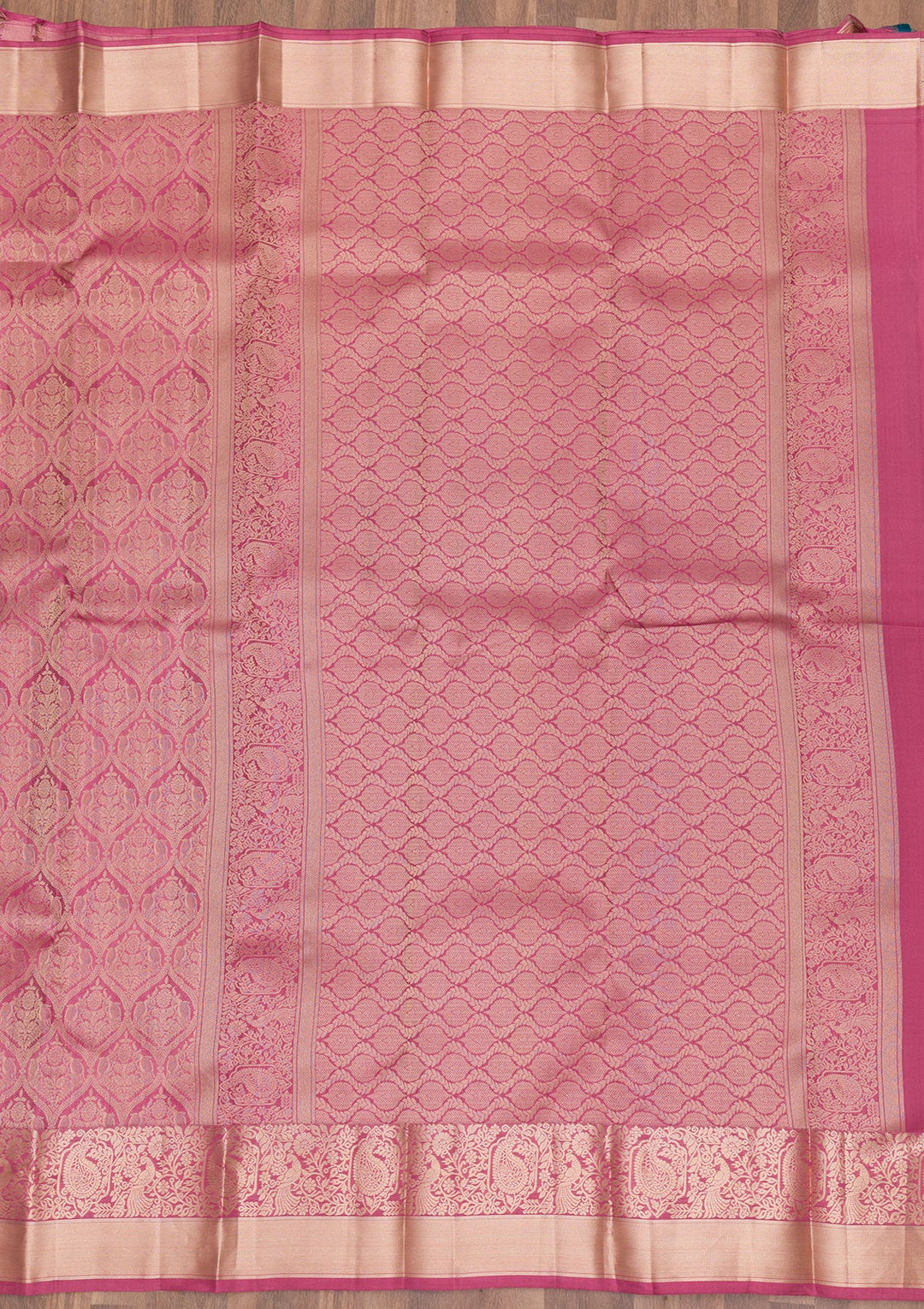 Mauve Zariwork Pure Silk Saree-Koskii