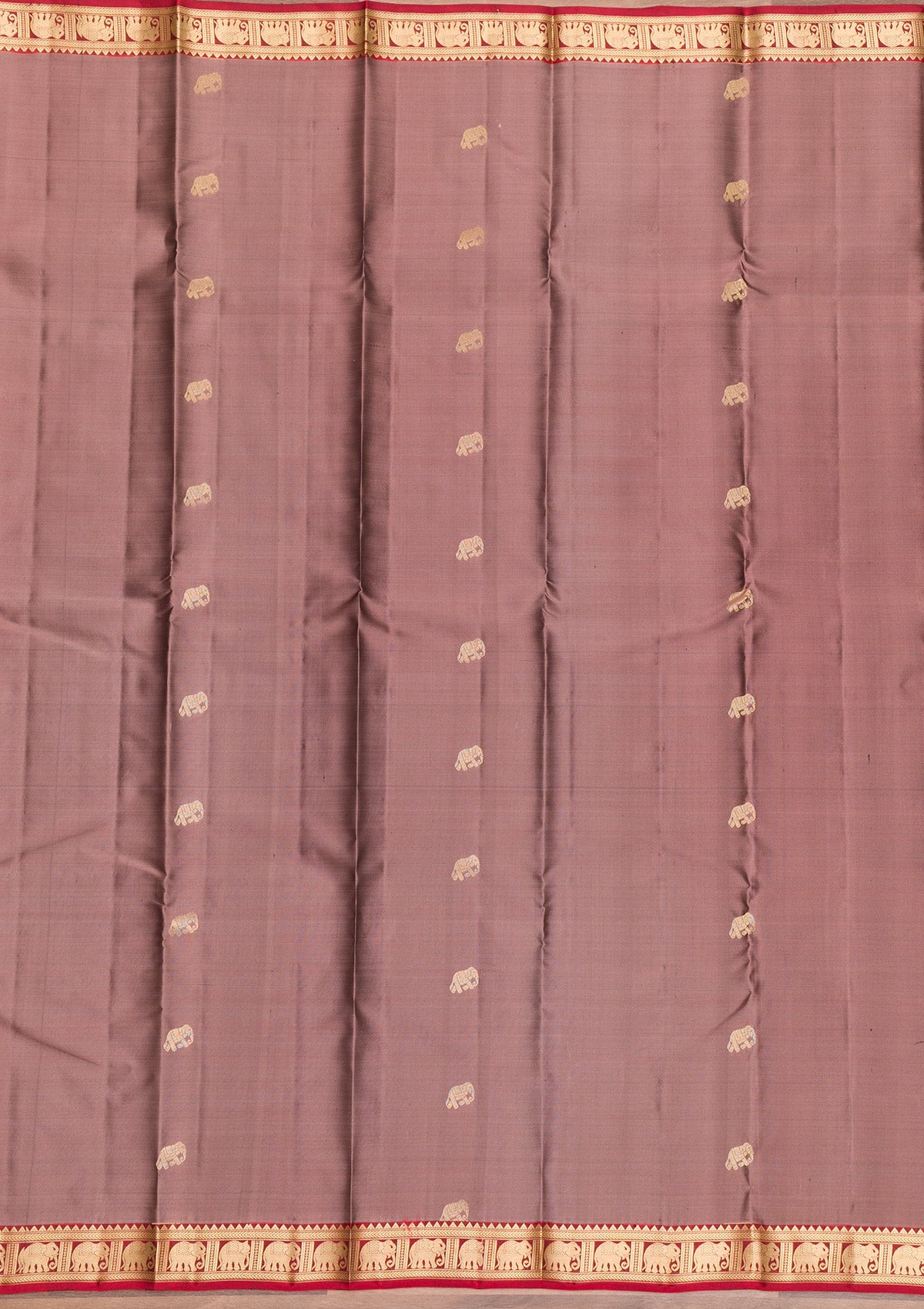 Mauve Zariwork Pure Silk Saree-Koskii