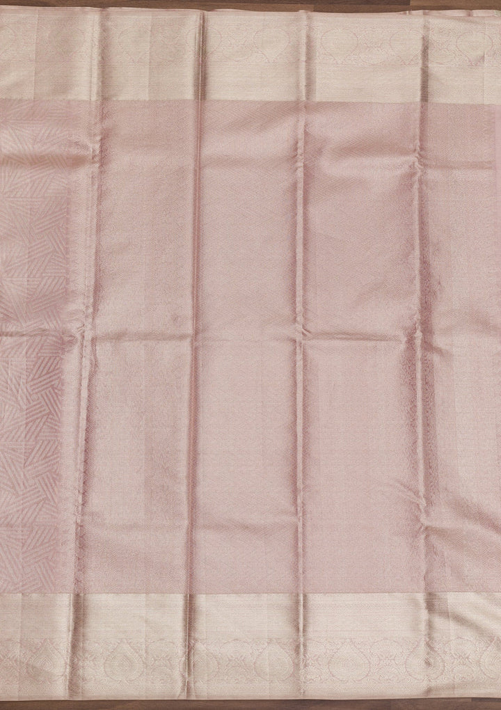 Mauve Zariwork Pure Silk Saree-Koskii