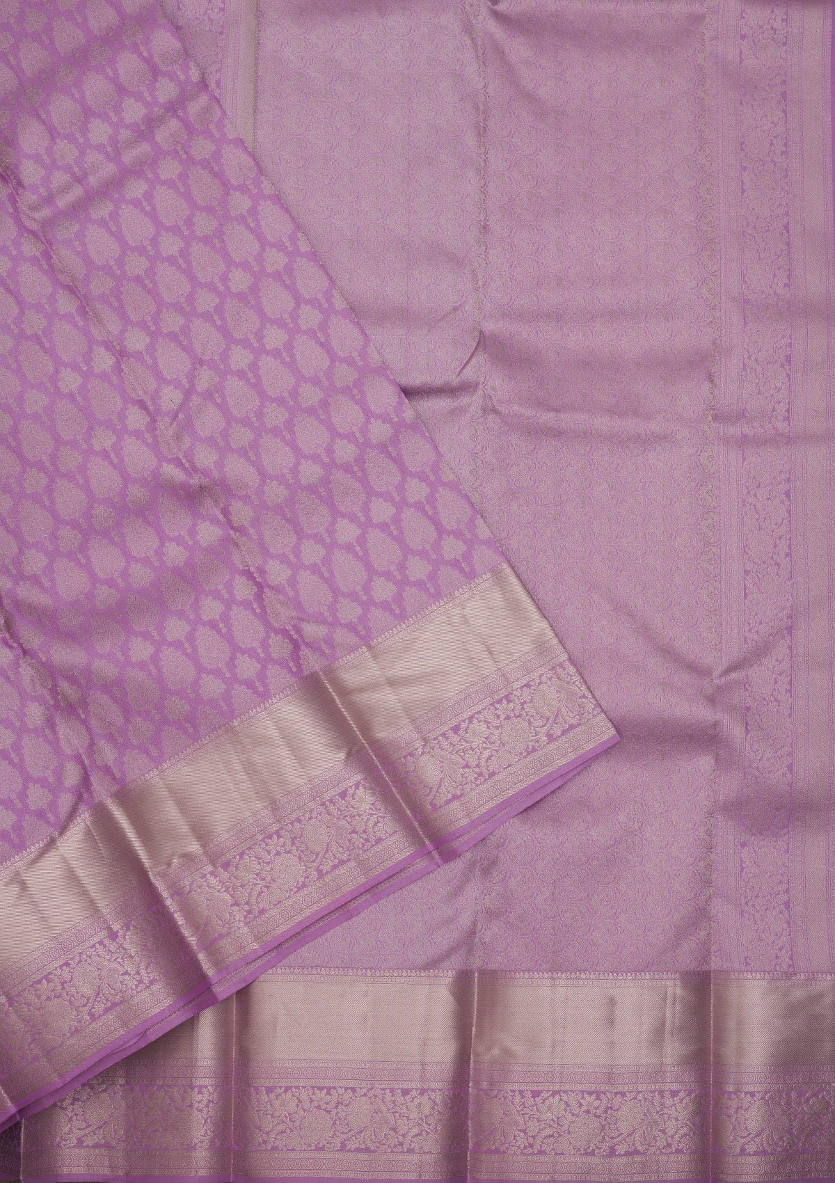 Mauve Zariwork Pure Silk Saree