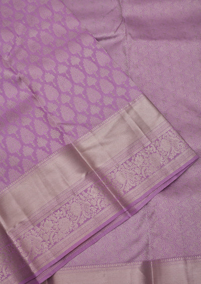 Mauve Zariwork Pure Silk Saree