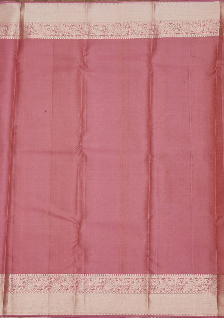 Mauve Zariwork Pure Silk Saree-Koskii