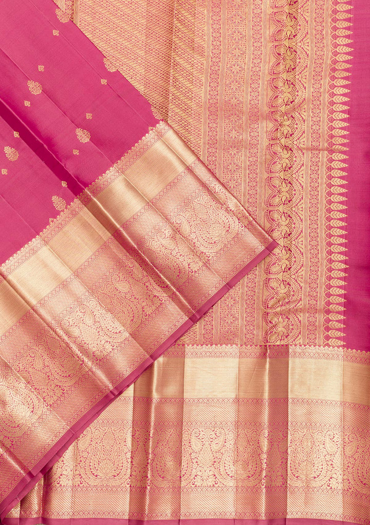 Mauve Zariwork Pure Silk Saree-Koskii