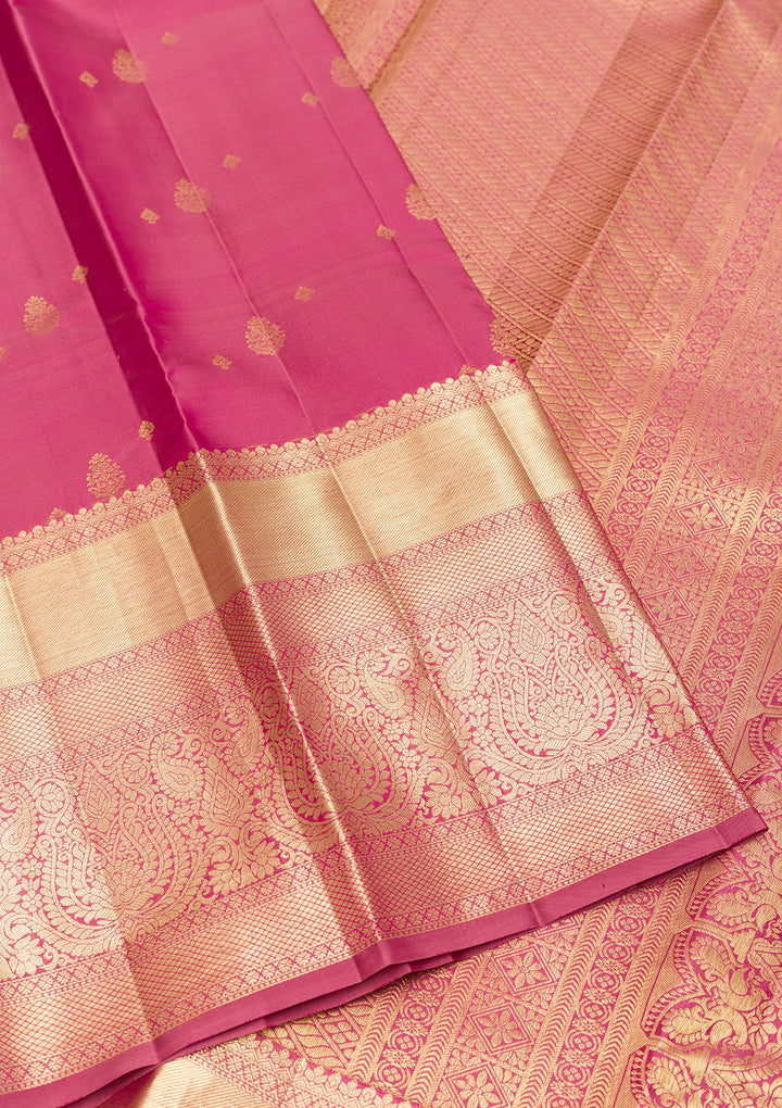 Mauve Zariwork Pure Silk Saree-Koskii