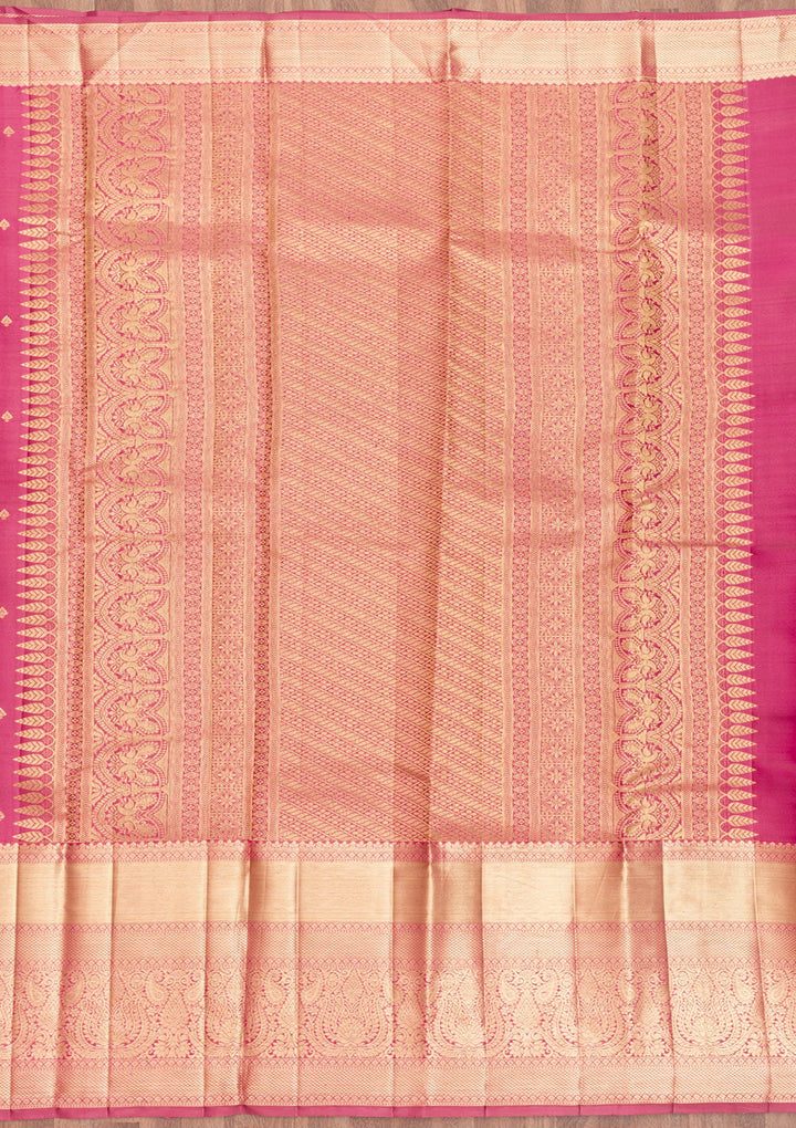 Mauve Zariwork Pure Silk Saree-Koskii