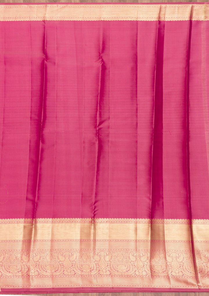 Mauve Zariwork Pure Silk Saree-Koskii