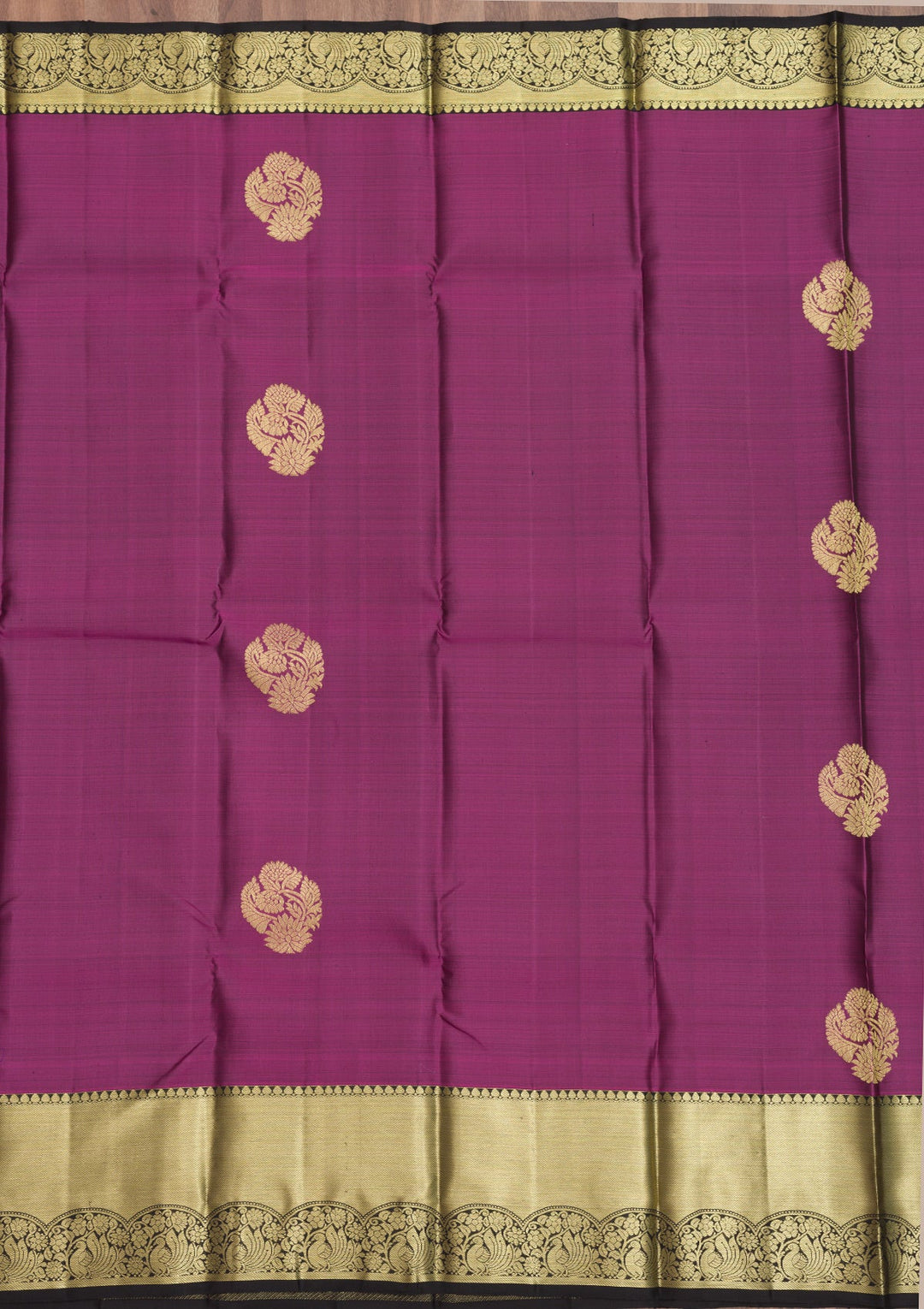 Mauve Zariwork Pure Silk Saree-Koskii