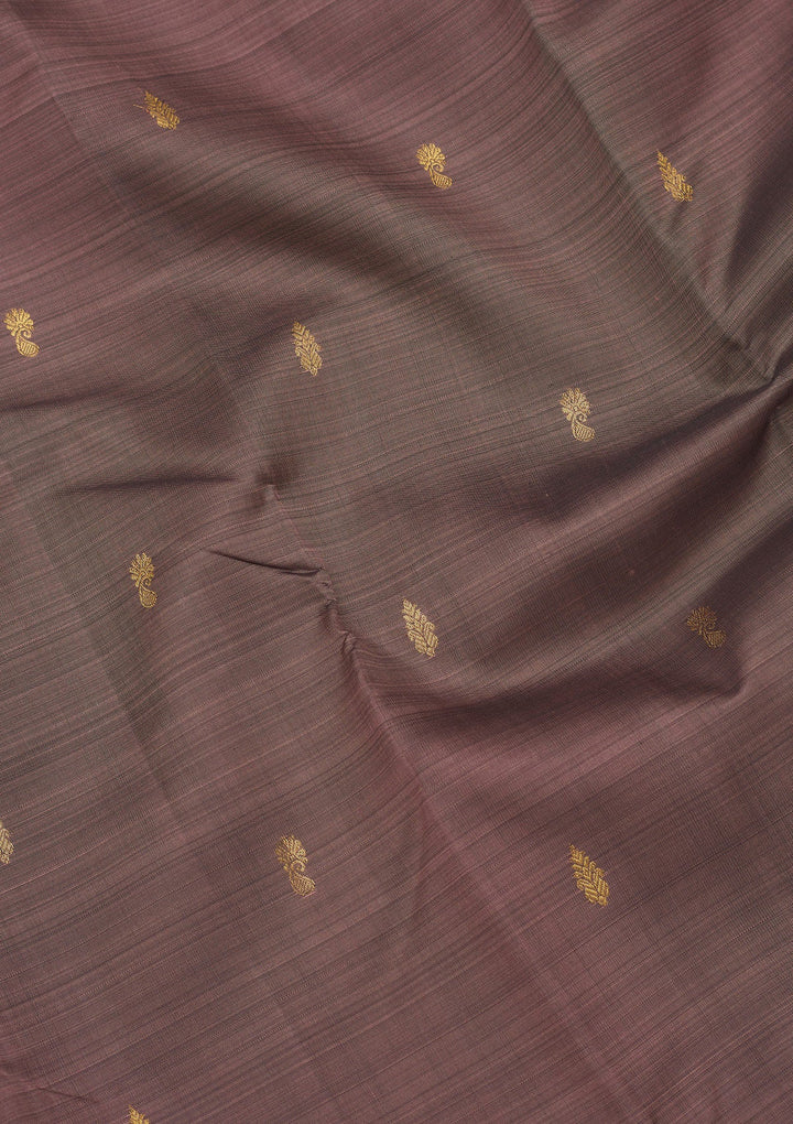 Mauve Zariwork Pure Silk Saree