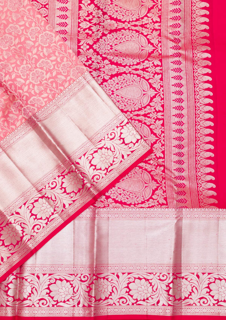 Mauve Zariwork Pure Silk Saree-Koskii