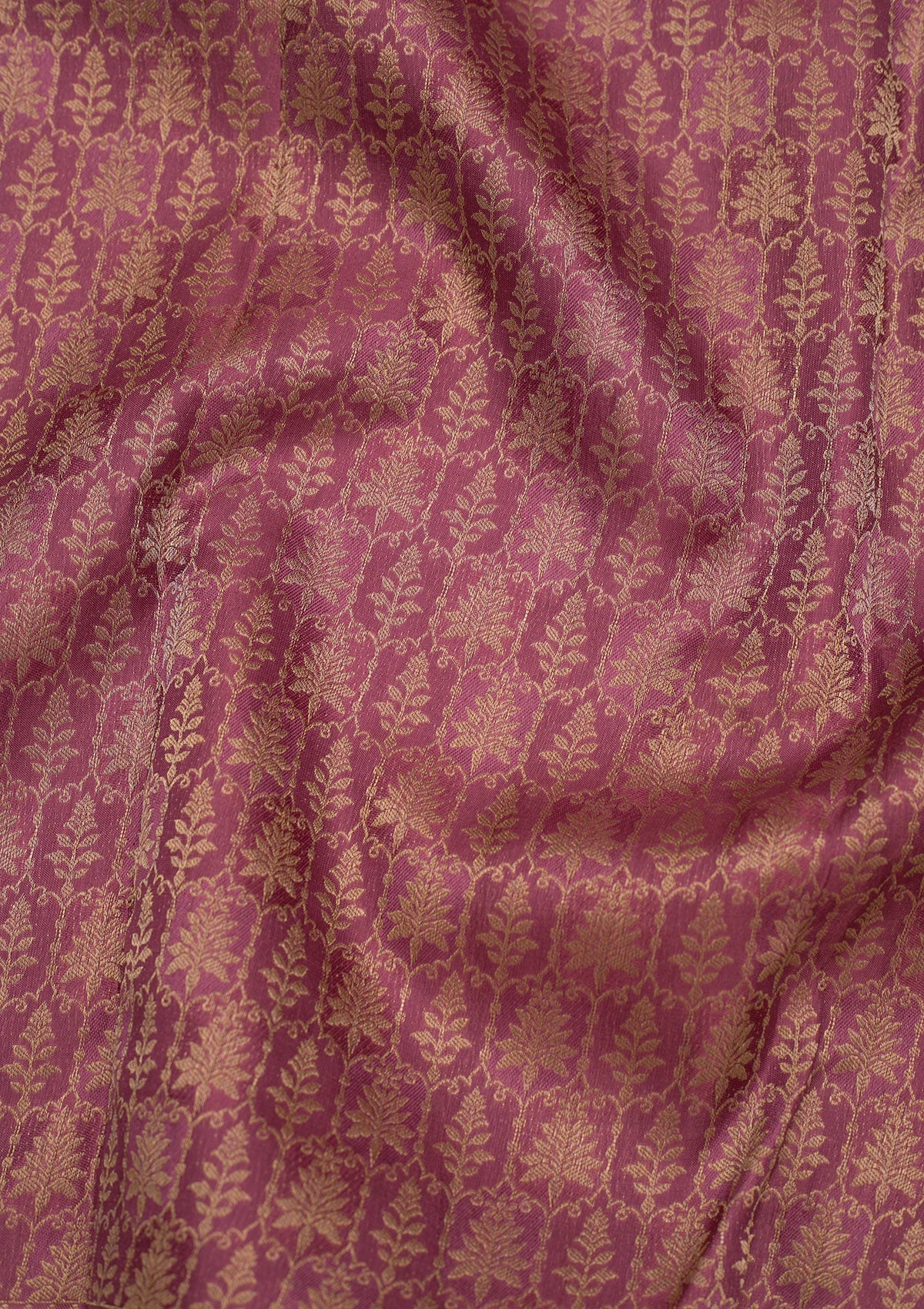 Mauve Zariwork Pure Silk Saree-Koskii