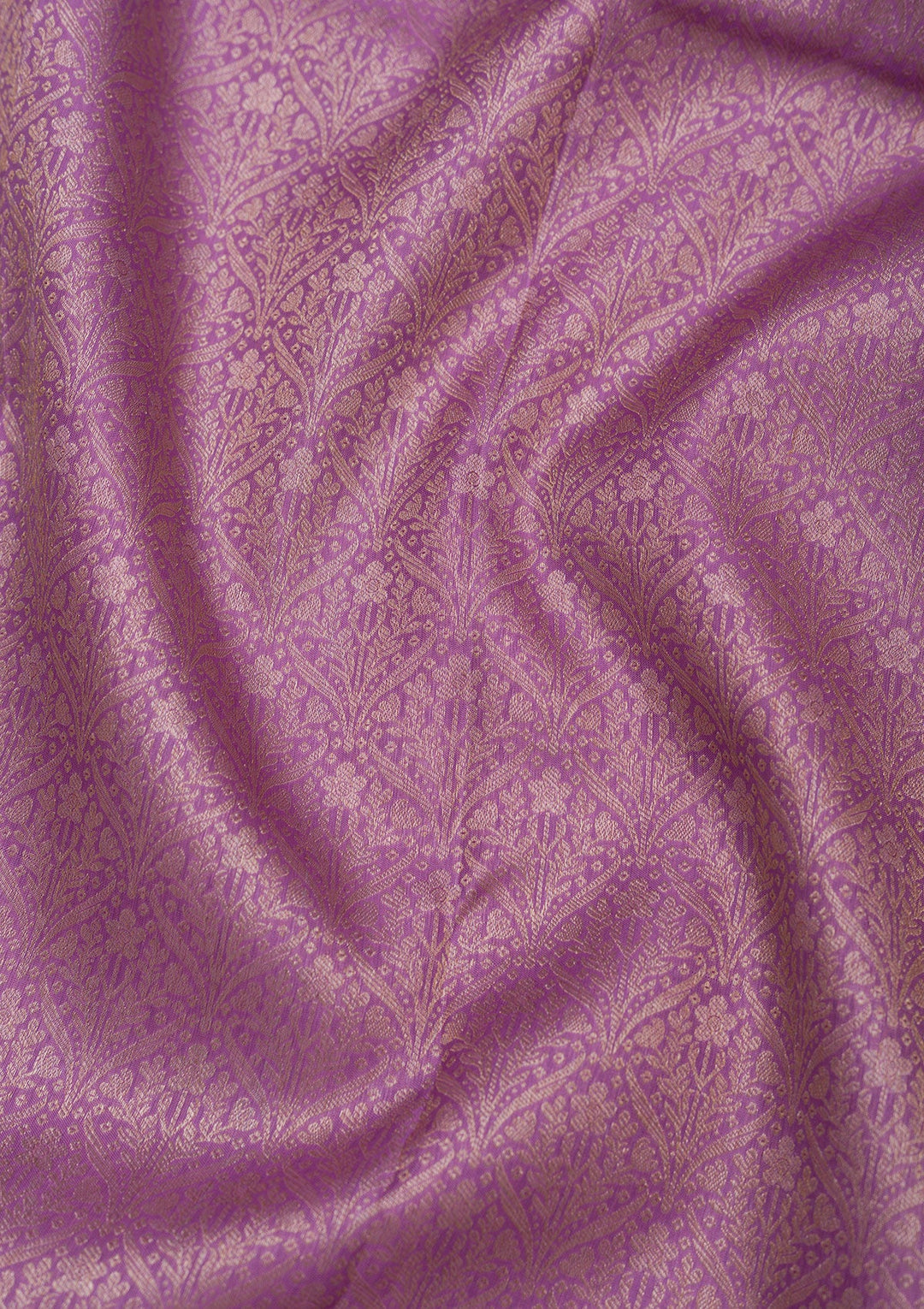 Mauve Zariwork Pure Silk Saree-Koskii