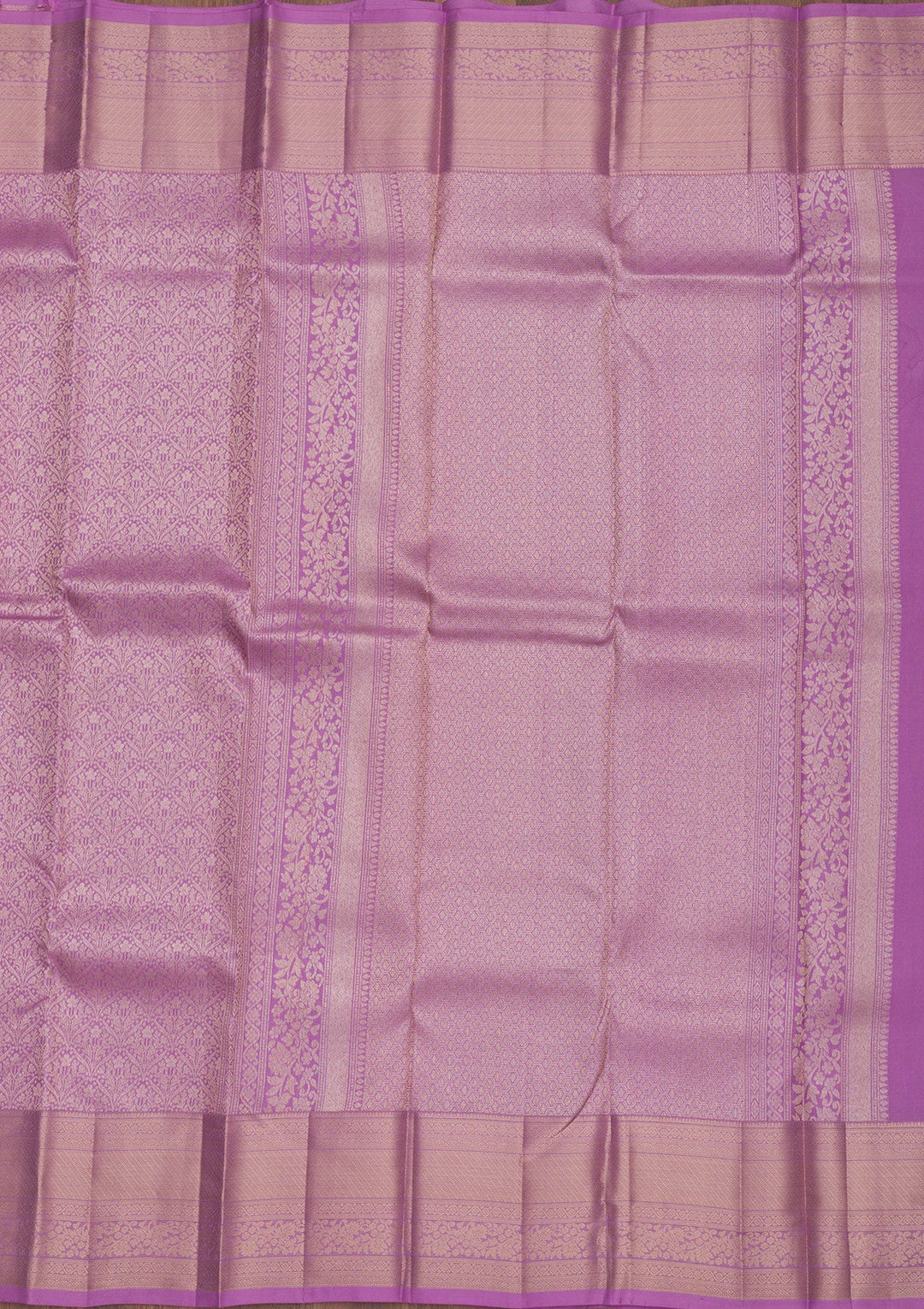 Mauve Zariwork Pure Silk Saree-Koskii