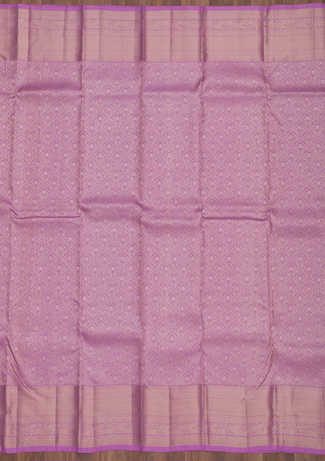 Mauve Zariwork Pure Silk Saree-Koskii