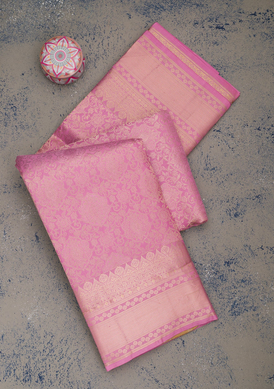 Mauve Zariwork Pure Silk Saree-Koskii
