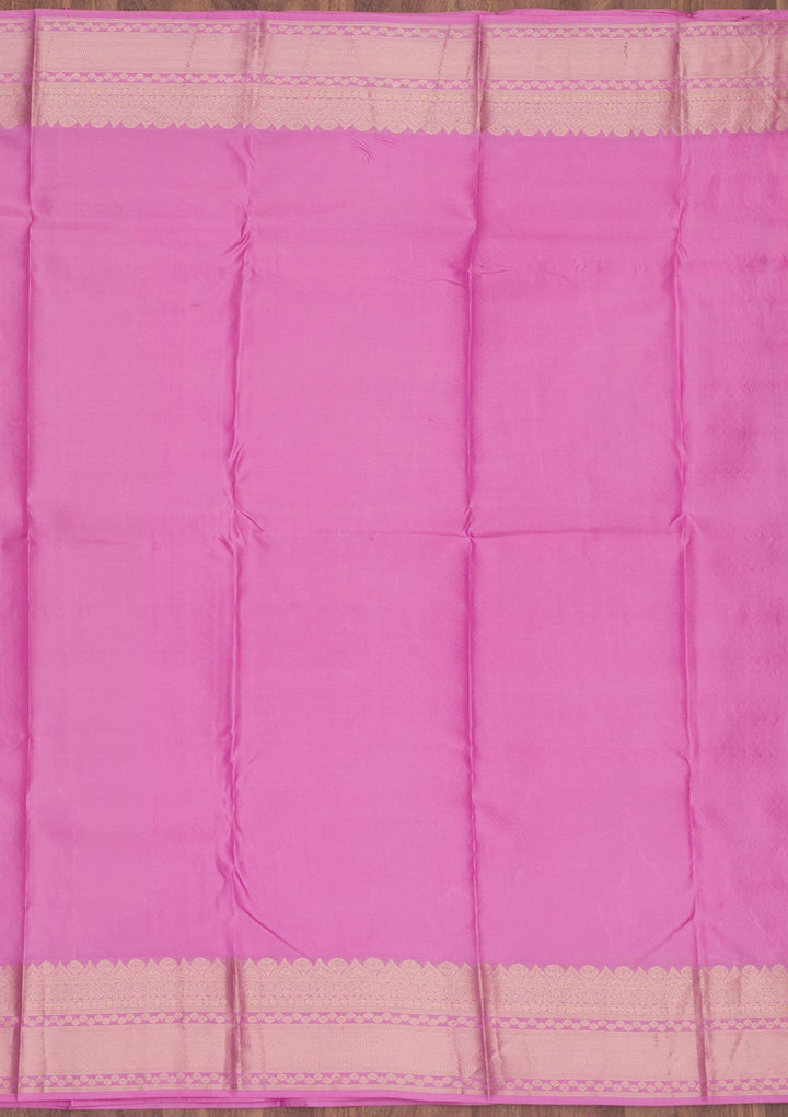 Mauve Zariwork Pure Silk Saree-Koskii