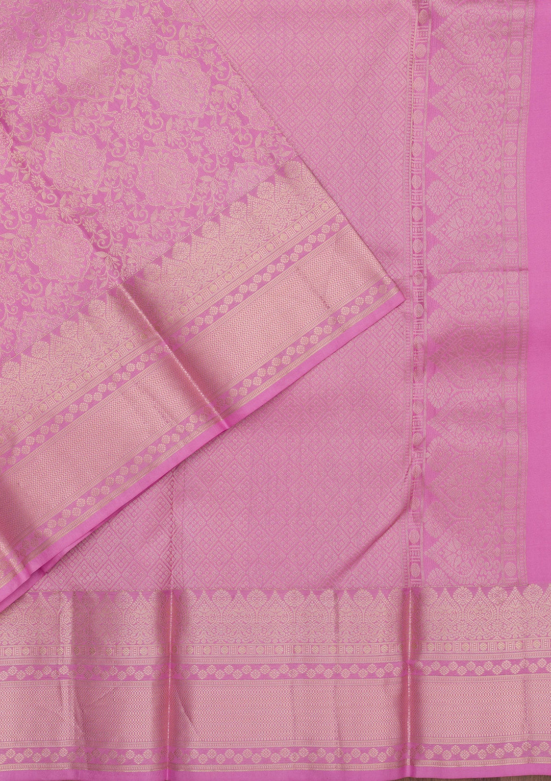 Mauve Zariwork Pure Silk Saree-Koskii