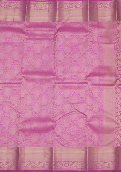 Mauve Zariwork Pure Silk Saree-Koskii