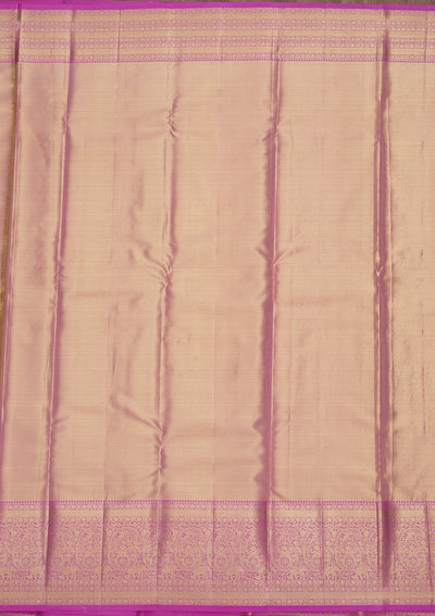 Mauve Zariwork Pure Silk Saree-Koskii