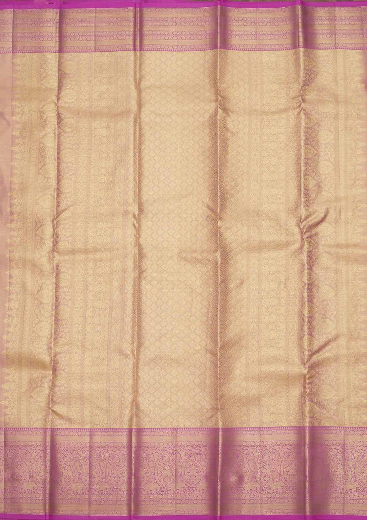 Mauve Zariwork Pure Silk Saree-Koskii