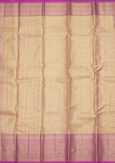 Mauve Zariwork Pure Silk Saree-Koskii