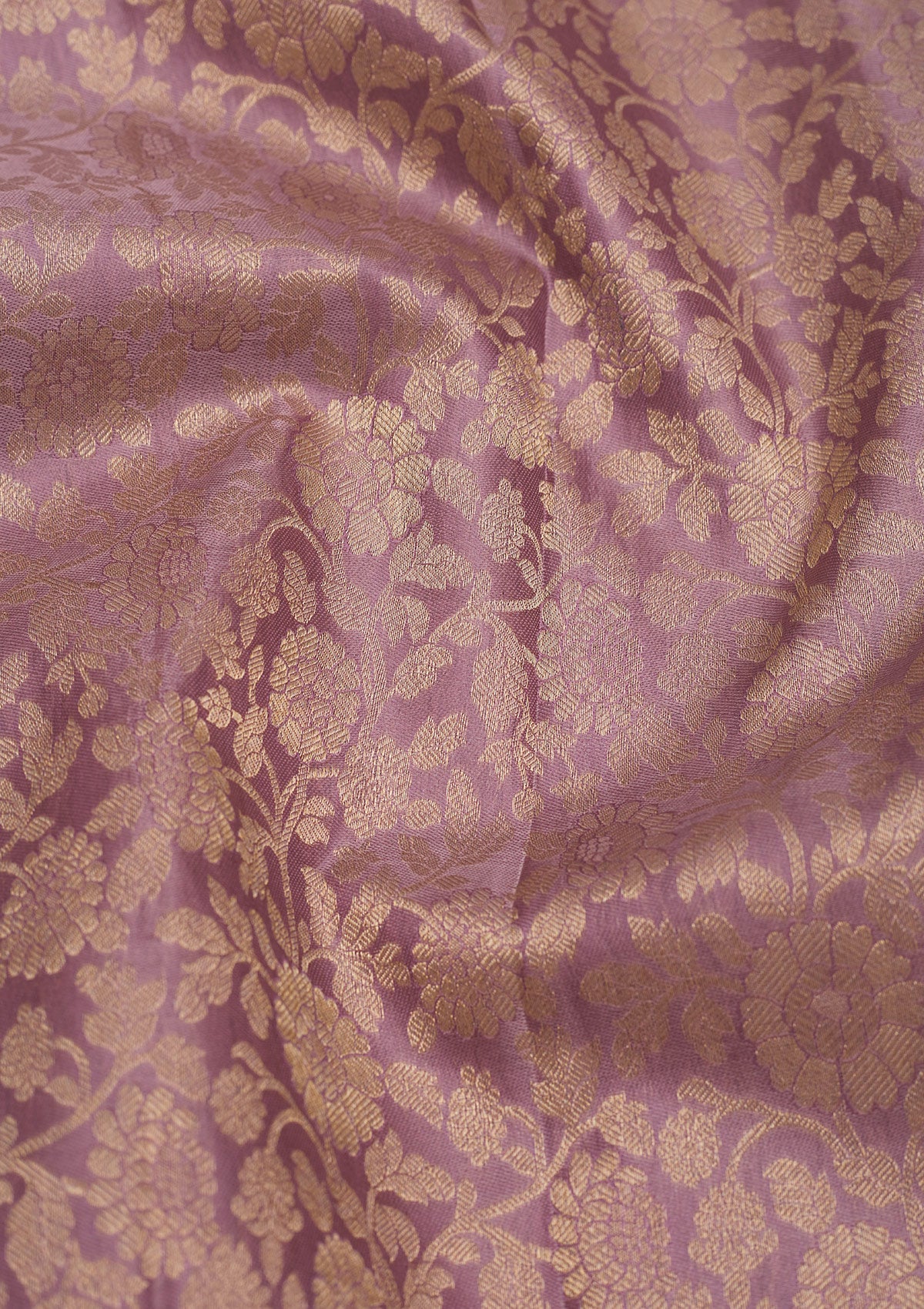 Mauve Zariwork Pure Silk Saree-Koskii