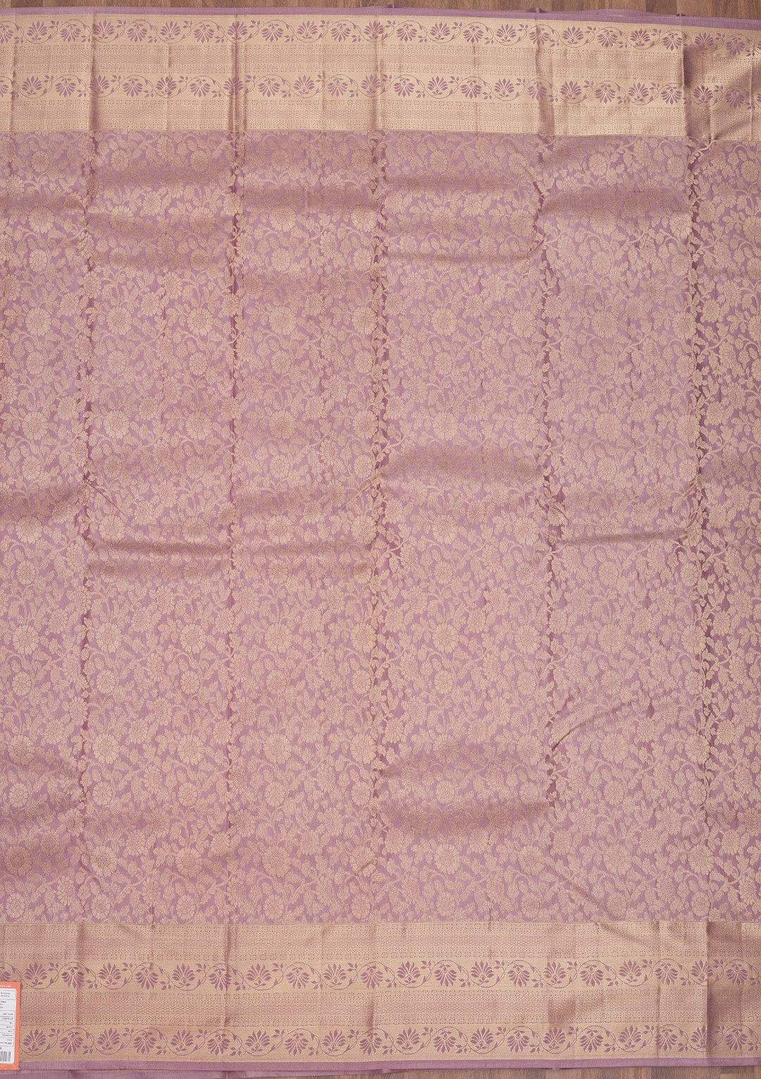 Mauve Zariwork Pure Silk Saree-Koskii