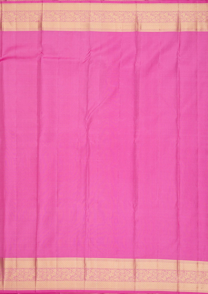 Pink Zariwork Pure Silk Saree-Koskii