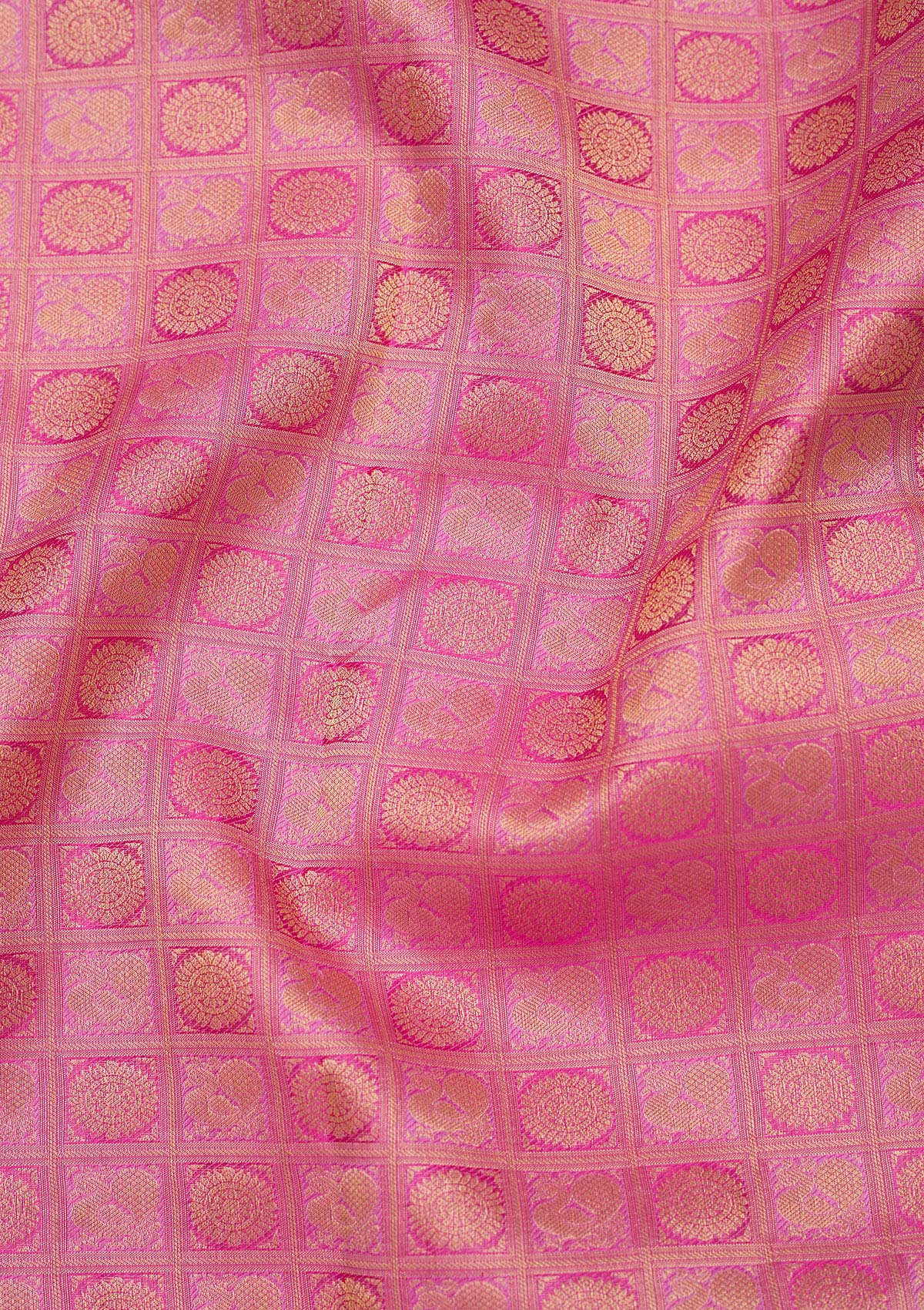 Pink Zariwork Pure Silk Saree-Koskii