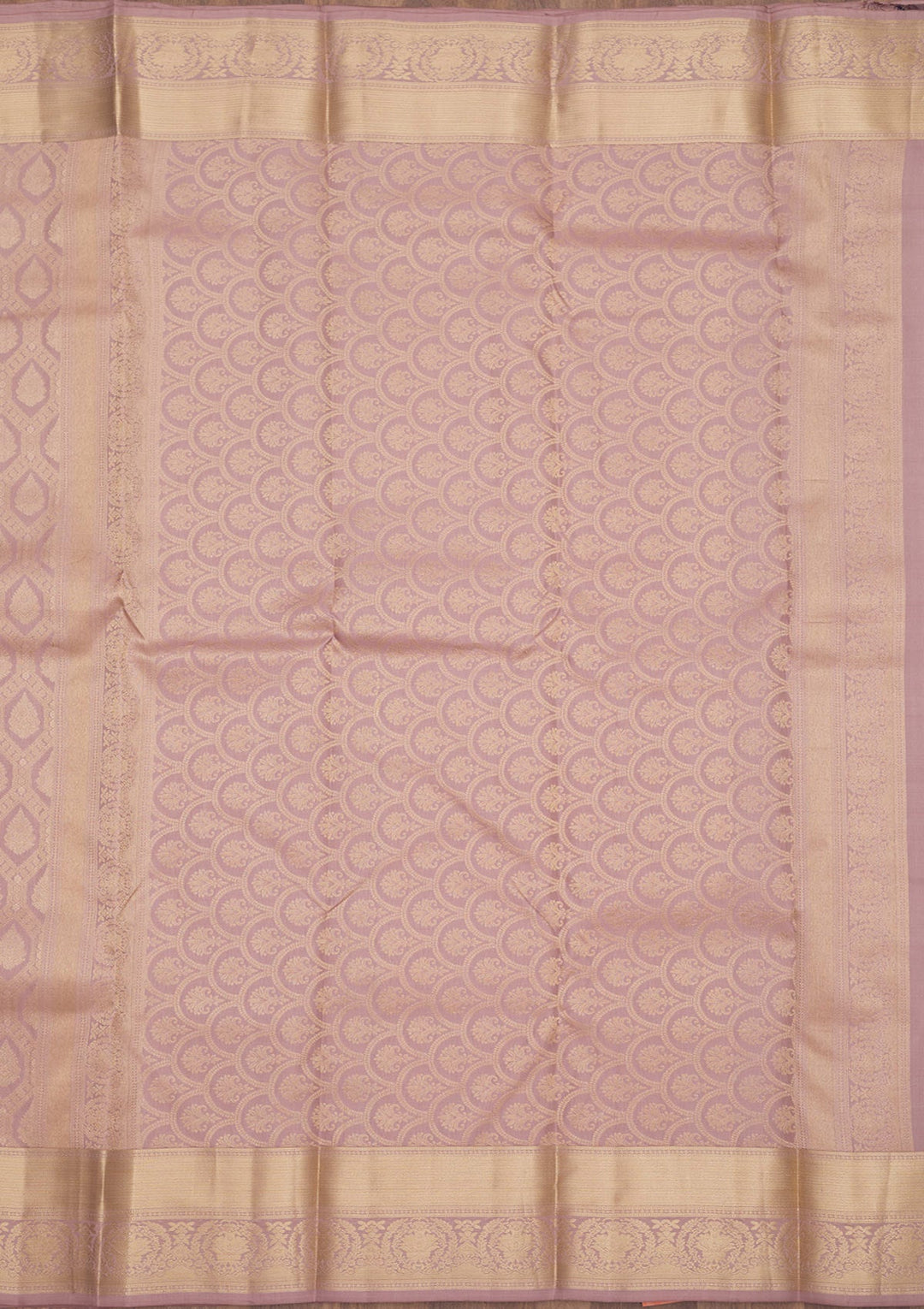 Mauve Zariwork Pure Silk Saree-Koskii